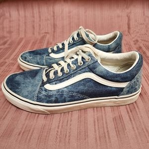 Men's Vans Denim Old Skool Shoes Size 10